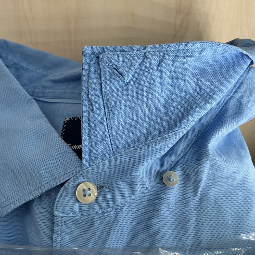 Tommy Bahama Island Twill Shirt Mens XXL Blue Silk Blend Long Sleeve Coastal New - Picture 4 of 12